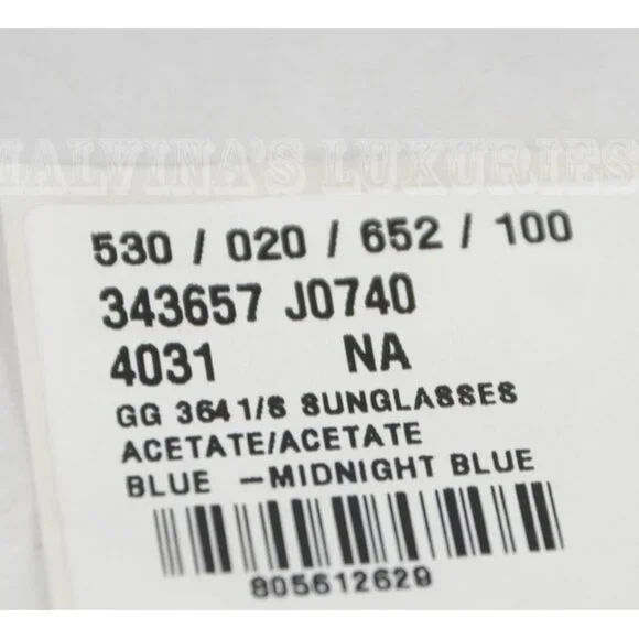 GUCCI SUNGLASSES GG 3641/S 0XACG 140 BLUE ACETATE  display picture 3